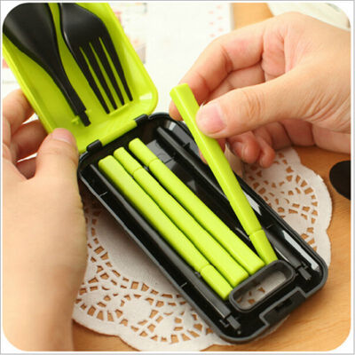 Portable 3 in 1 Separable Detachable Plastic Chopsticks Spoon Fork Cutlery Set for School Office Travel Camping Picnic
Portable 3 in 1 Separable Detachable Plastic Chopsticks Spoon Fork Cutlery Set for School Office Travel Camping Picnic