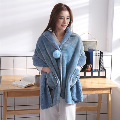 Toponeto Soft Flannel Wearable Lazy Shawl Blanket with Button Thick Warm Winter Sofa Mat
Toponeto Soft Flannel Wearable Lazy Shawl Blanket with Button Thick Warm Winter Sofa Mat