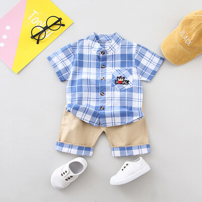 Summer Children Baby Boys Clothes Sets Casual Short Sleeve Plaid Print Shirt TopsShorts Costume Set
Summer Children Baby Boys Clothes Sets Casual Short Sleeve Plaid Print Shirt TopsShorts Costume Set
