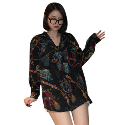 Vintage Style Beautiful Print Womens Chiffon Shirt Fashion Loose Lapel Long Sleeve Blouse
Vintage Style Beautiful Print Womens Chiffon Shirt Fashion Loose Lapel Long Sleeve Blouse