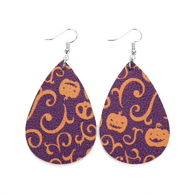guangxichuangshengxinfu 1 Pair Chic Halloween Skull Pumpkin Teardrop PU Leather Bohemia Dangle Drop Earrings
guangxichuangshengxinfu 1 Pair Chic Halloween Skull Pumpkin Teardrop PU Leather Bohemia Dangle Drop Earrings