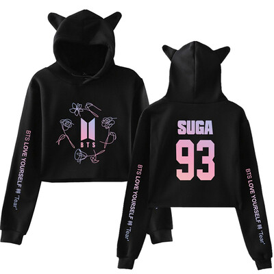 Kpop BTS Hoodies Album Love Yourself Her Kpop Long Sleeve Sweatshirt Women Cat Hooded Pullover for Army
Kpop BTS Hoodies Album Love Yourself Her Kpop Long Sleeve Sweatshirt Women Cat Hooded Pullover for Army