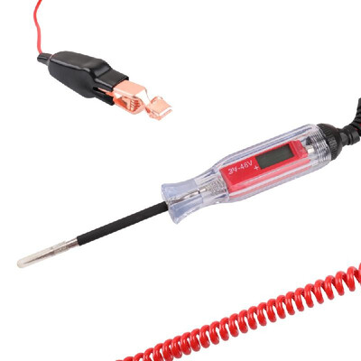 Universal 3-48V LCD Digital Automotive Car Circuit Tester Auto Voltage Meter Power Probe Lamp Test Pen with Spring Cable
Universal 3-48V LCD Digital Automotive Car Circuit Tester Auto Voltage Meter Power Probe Lamp Test Pen with Spring Cable