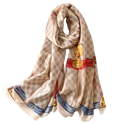 Scarf Female Korean Fashion Plaid Long Shawl Dual-use Winter Warm Print Leather Buckle Collar Gray Powder Curling 175cm
Scarf Female Korean Fashion Plaid Long Shawl Dual-use Winter Warm Print Leather Buckle Collar Gray Powder Curling 175cm