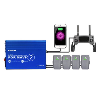 Tailored For DJI MAVIC 2 PRO ZOOM 6-IN-1 Battery Charger with USB Super Charging Station
Tailored For DJI MAVIC 2 PRO ZOOM 6-IN-1 Battery Charger with USB Super Charging Station