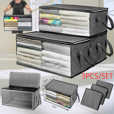 3PCS Non-woven Foldable Quilt Clothes Organizer Tidy Pouch Suitcase Home Storage Box Container Bag
3PCS Non-woven Foldable Quilt Clothes Organizer Tidy Pouch Suitcase Home Storage Box Container Bag