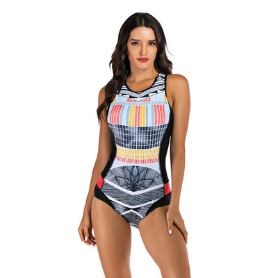 Sleeveless Printed Zipper Elastic Swimsuit Hot Spring Diving Surfing Swimming Suit Women Rash Guard Adult One-Piece Sexy Suit
Sleeveless Printed Zipper Elastic Swimsuit Hot Spring Diving Surfing Swimming Suit Women Rash Guard Adult One-Piece Sexy Suit