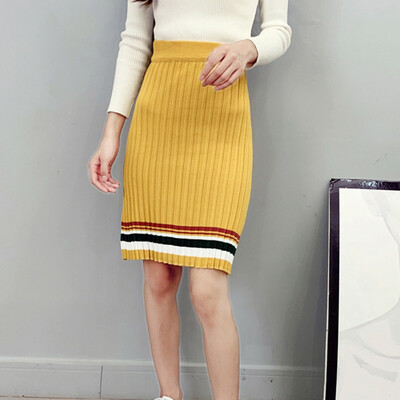 Winter HighStreet Color Block Bodycon Knit Skirt High Waist Side Knee Length Pencil Skirts Women Patchwork Knitwear korean style
Winter HighStreet Color Block Bodycon Knit Skirt High Waist Side Knee Length Pencil Skirts Women Patchwork Knitwear korean style