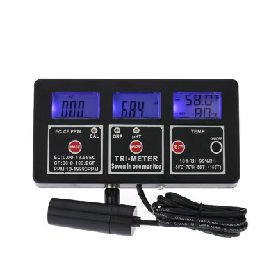 New Professional 7 in 1 Multi-parameter Water Testing Meter Digital LCD Multi-function Water Quality Monitor ORP pH RH EC
New Professional 7 in 1 Multi-parameter Water Testing Meter Digital LCD Multi-function Water Quality Monitor ORP pH RH EC
