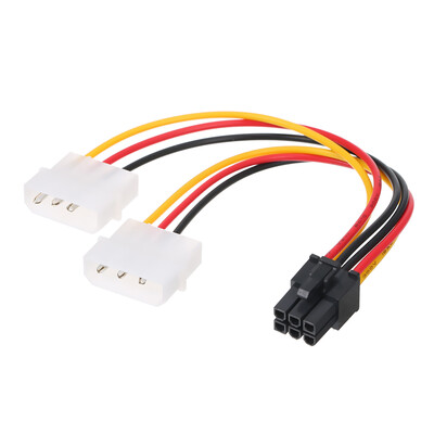 4p to 6p Power Cable Graphics Video Card 4 Pin Molex to 6 Pin PCI-Express PCIE Power Supply Cable Cord
4p to 6p Power Cable Graphics Video Card 4 Pin Molex to 6 Pin PCI-Express PCIE Power Supply Cable Cord
