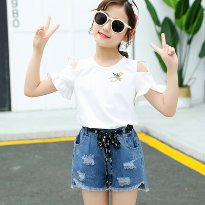 New Summer Baby Girls Casual Fashion Short Sleeve Floral Print T-shirt TopsDenim Shorts Suits Costume Set
New Summer Baby Girls Casual Fashion Short Sleeve Floral Print T-shirt TopsDenim Shorts Suits Costume Set