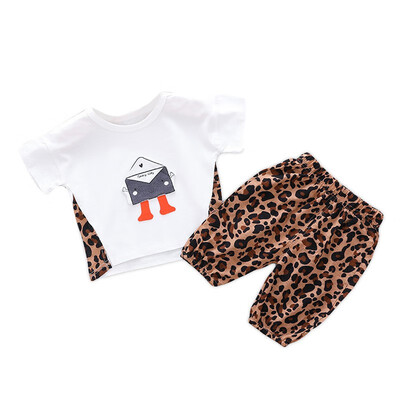 Baby Girls Clothes Cartoon Robot Print Tops T-shirtLeopard Pants For Girls Children Casual Outfits Sets
Baby Girls Clothes Cartoon Robot Print Tops T-shirtLeopard Pants For Girls Children Casual Outfits Sets