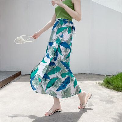 Vintage Floral Print Long Skirts Women High Waist Midi Skirt Bow Tie Summer Sexy Split Wrap Skirt Ladies Green Beach
Vintage Floral Print Long Skirts Women High Waist Midi Skirt Bow Tie Summer Sexy Split Wrap Skirt Ladies Green Beach