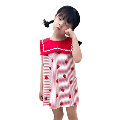 Cute dress Summer Casual Baby Girls Striped Strawberry Print Sleeveless Dress Kids Toddler Dresses
Cute dress Summer Casual Baby Girls Striped Strawberry Print Sleeveless Dress Kids Toddler Dresses