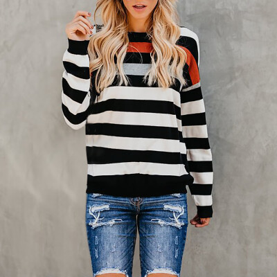 Autumn Fashion Women Long Sleeve Tee Striped O Neck Ladies T-Shirt Loose Bottom T Shirt Fall Clothes Tops
Autumn Fashion Women Long Sleeve Tee Striped O Neck Ladies T-Shirt Loose Bottom T Shirt Fall Clothes Tops