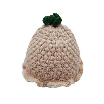 Cute Baby Hat 0-3T New Winter Newborn Cute Warm Kids Girls Boys Baby Ball Design Hats Cartoon Print Knitted Wool Hemming Caps