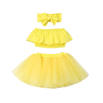 Baby Girl Cute Printing Sleeveless Tube Top And Tutu Skirt with Bowknot Headband Kit Kid Three-piece Summer Outfit Set
Baby Girl Cute Printing Sleeveless Tube Top And Tutu Skirt with Bowknot Headband Kit Kid Three-piece Summer Outfit Set