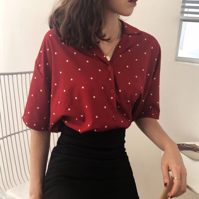 Office Lady Tops And Blouses Fashion New Women Summer Short Sleeve Blouse Polka Dot Womens Turn Down Collar Casual Short Tops
Office Lady Tops And Blouses Fashion New Women Summer Short Sleeve Blouse Polka Dot Womens Turn Down Collar Casual Short Tops