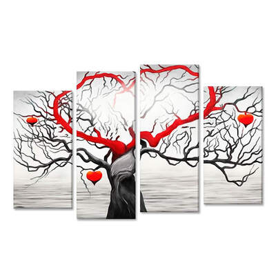 4Pcsset Beautiful Heart Tree Canvas Printed Oil Painting Oil Poster Wall Picture for Home Office
4Pcsset Beautiful Heart Tree Canvas Printed Oil Painting Oil Poster Wall Picture for Home Office