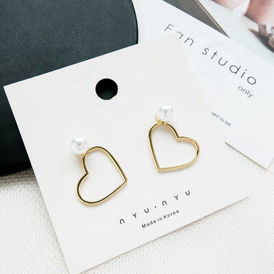 Pearl Decoration Simple Style Women Female Earrings Heart Shape Fashion Beautiful Ladies Adult Earrings
Pearl Decoration Simple Style Women Female Earrings Heart Shape Fashion Beautiful Ladies Adult Earrings