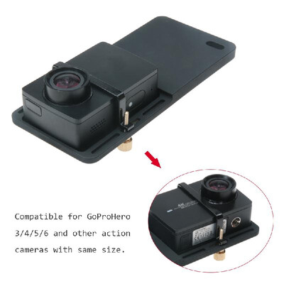 Smartphone Handheld Gimbal Stabilizer Switch Mounting Plate Action Camera Mounting Adapter Compatible for GoProHero 3456 Black
Smartphone Handheld Gimbal Stabilizer Switch Mounting Plate Action Camera Mounting Adapter Compatible for GoProHero 3456 Black