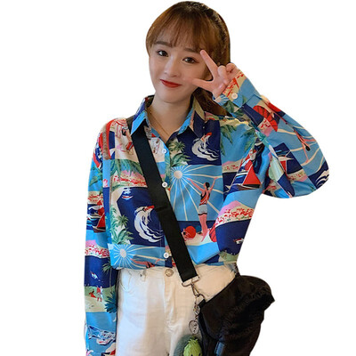 Female Cardigan Tops Casual Long Sleeve Turn-down Collar Shirt Blusa Women Fashion Personality Printed Loose Blouse Shirt
Female Cardigan Tops Casual Long Sleeve Turn-down Collar Shirt Blusa Women Fashion Personality Printed Loose Blouse Shirt