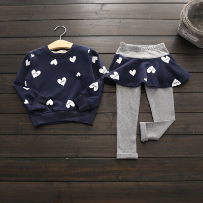 2017 Baby Girls clothes Sets Spring Kids Girls Heart Printed Long Sleeve T-shirt TopsSkirtpants Children 2 Pcs Clothing Set
2017 Baby Girls clothes Sets Spring Kids Girls Heart Printed Long Sleeve T-shirt TopsSkirtpants Children 2 Pcs Clothing Set