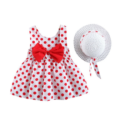 Summer Girls Dress Polka Dot Print Bow Princess Cute Sweet Sleeveless Cotton Dress With Hat
Summer Girls Dress Polka Dot Print Bow Princess Cute Sweet Sleeveless Cotton Dress With Hat