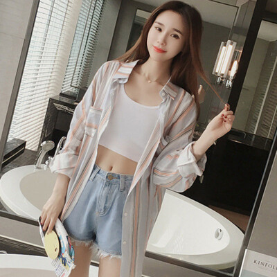 Women Casual Striped Printed Pockets Cotton And Linen Long Blouse Shirt Turn-Down Collar Womens Blouse Full Sleeves Tops Female
Women Casual Striped Printed Pockets Cotton And Linen Long Blouse Shirt Turn-Down Collar Womens Blouse Full Sleeves Tops Female