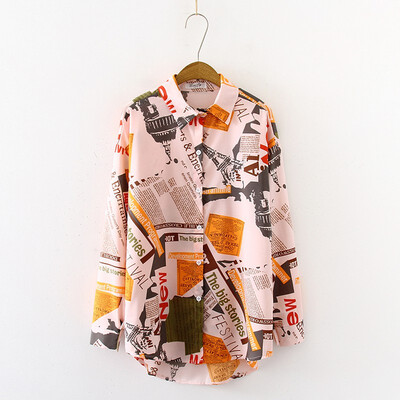 Blouse Women Letters Printing Blouses Fashion Ladies Chic Turn Down Collar Button Long Sleeve Shirt Tops blusas mujer moda shirt
Blouse Women Letters Printing Blouses Fashion Ladies Chic Turn Down Collar Button Long Sleeve Shirt Tops blusas mujer moda shirt