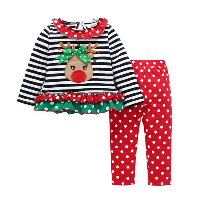 Christmas Childrens Clothing Girls Print Long-sleeved Striped Elk Home ServiceT-shirt Pants Mesh Skirt Two-piece
Christmas Childrens Clothing Girls Print Long-sleeved Striped Elk Home ServiceT-shirt Pants Mesh Skirt Two-piece
