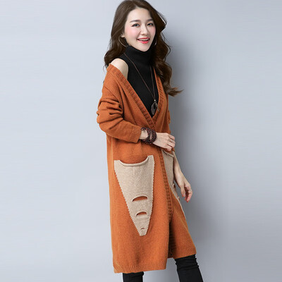 Sweater women 2018 fall new autumn winter cardigan Korean version of the sweater knitted sweater loose in the long style
Sweater women 2018 fall new autumn winter cardigan Korean version of the sweater knitted sweater loose in the long style