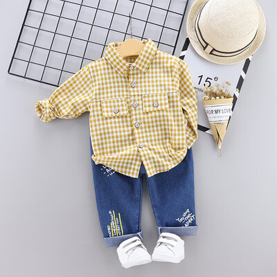 2019 New Autumn Children Baby Boys Casual Set Long Sleeve Plaid Print Blouse TopsDenim Pants Trouser Set
2019 New Autumn Children Baby Boys Casual Set Long Sleeve Plaid Print Blouse TopsDenim Pants Trouser Set