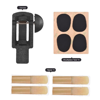 Saxophone Reeds Trimmer Set with Reeds 25 Strength&Mouthpiece Cushion Pads Musical Woodwind Instrument Accessories Repair Too
Saxophone Reeds Trimmer Set with Reeds 25 Strength&Mouthpiece Cushion Pads Musical Woodwind Instrument Accessories Repair Too