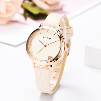 RM Fashion Simple Casual Ladies Watch Bee Home Dial Leather With Strap Ladies Watch