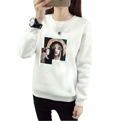 2018 Autumn Fashion Print Loose O-neck Long Sleeve Pullovers Women Hoodies Thickening Plus Velvet Wild Autumn Sweatshirts Female
2018 Autumn Fashion Print Loose O-neck Long Sleeve Pullovers Women Hoodies Thickening Plus Velvet Wild Autumn Sweatshirts Female