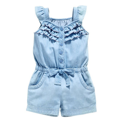 Kids Baby Girls Clothing Rompers Denim Blue Cotton Washed Jeans Sleeveless Bow Jumpsuit 0-5 Years Old
Kids Baby Girls Clothing Rompers Denim Blue Cotton Washed Jeans Sleeveless Bow Jumpsuit 0-5 Years Old