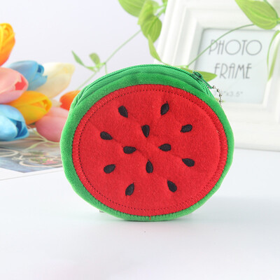 Watermelon Fruit Zipper Embroidery Cartoon Plush Coin Bag Colorful Cute A Gift For Children Baby Plush Toys
Watermelon Fruit Zipper Embroidery Cartoon Plush Coin Bag Colorful Cute A Gift For Children Baby Plush Toys