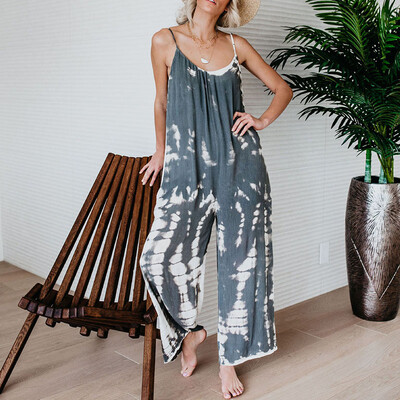 Women Jumpsuit Knit Backless Sling Print Loose Piece Trousers Jumpsuit Spring Summer Wide Leg Casual Playsuit Rompers
Women Jumpsuit Knit Backless Sling Print Loose Piece Trousers Jumpsuit Spring Summer Wide Leg Casual Playsuit Rompers