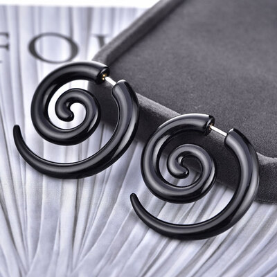 1 Pair Fahion Black Acrylic Earring Twist Fake Ear Taper Gauges Faux Expanders Tunnel Plugs Trend Piercing Body Jewelry 
1 Pair Fahion Black Acrylic Earring Twist Fake Ear Taper Gauges Faux Expanders Tunnel Plugs Trend Piercing Body Jewelry