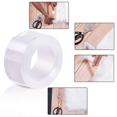 Adhesive Glue Transparent Tapes Non-slip Stickiness Gel Grip Tape Multifunction Double Sided Nano Tape Household Wall Hangings
Adhesive Glue Transparent Tapes Non-slip Stickiness Gel Grip Tape Multifunction Double Sided Nano Tape Household Wall Hangings