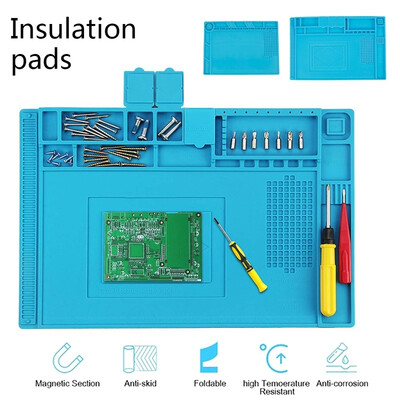 Heat Insulation Silicone Maintenance Mat Soldering Station Silicon Soldering Pad Repair Working Platform
Heat Insulation Silicone Maintenance Mat Soldering Station Silicon Soldering Pad Repair Working Platform