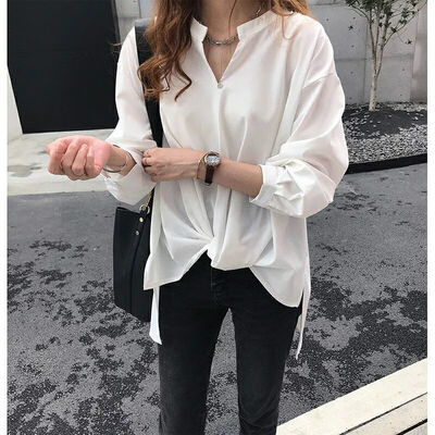 Autumn Women Simple Temperament Chiffon Blouses Shirts Solid Long Sleeve Pullovers Tops Loose Female Buttons Casual Shirts
Autumn Women Simple Temperament Chiffon Blouses Shirts Solid Long Sleeve Pullovers Tops Loose Female Buttons Casual Shirts