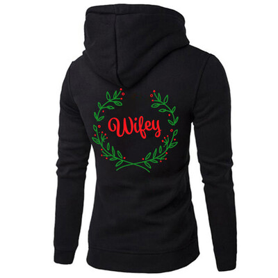 Fashion Couple Casual Long Sleeve Black Hooded Sweatshirt Letter Hubby And Wifey Floral Printed Hoodie Gift For Lovers
Fashion Couple Casual Long Sleeve Black Hooded Sweatshirt Letter Hubby And Wifey Floral Printed Hoodie Gift For Lovers