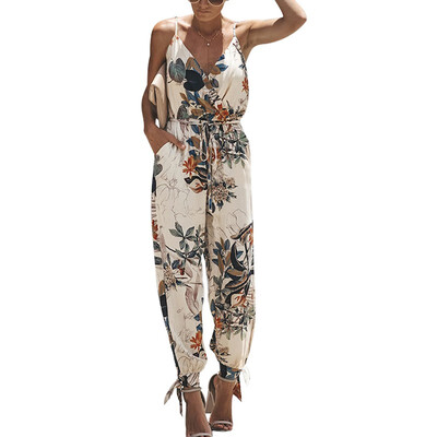 Women Summer Casual Sleeveless V- Neck Jumpsuits Fashion Ladies Flower Print Bodysuit Wide Leg Pants Long Trousers
Women Summer Casual Sleeveless V- Neck Jumpsuits Fashion Ladies Flower Print Bodysuit Wide Leg Pants Long Trousers