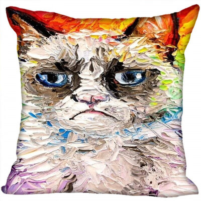 Cat Pillow Cover Bedroom Home Office Decorative Pillowcase Square Zipper Pillow Cases Satin Fabric No Fade 35x35CM 35x35CM
Cat Pillow Cover Bedroom Home Office Decorative Pillowcase Square Zipper Pillow Cases Satin Fabric No Fade 35x35CM 35x35CM