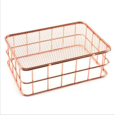 Rose Gold Wrought Iron Storage Basket Metal Tray Vintage Desktop Storage Organization Fruit Storage Basket
Rose Gold Wrought Iron Storage Basket Metal Tray Vintage Desktop Storage Organization Fruit Storage Basket