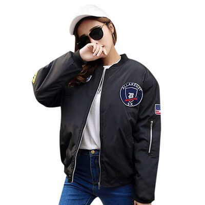 Women Embroidered Long Sleeved Clothing Patch Classic Biker Bomber Female Jacket Autumn Zipper Cardigan Baseball Woman Uniform
Women Embroidered Long Sleeved Clothing Patch Classic Biker Bomber Female Jacket Autumn Zipper Cardigan Baseball Woman Uniform