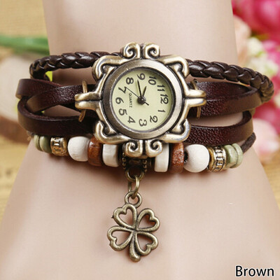 Women Fashion Boho-Chic Handmade Weave Faux Leather Bracelet Watch Clover Gift
Women Fashion Boho-Chic Handmade Weave Faux Leather Bracelet Watch Clover Gift