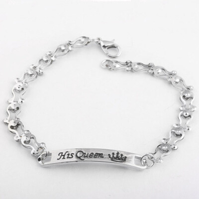 Fashion His Queen Her King Stainless Steel Couple Bracelet Matching Bangle Chain Lovers Wedding Jewelry Gift
Fashion His Queen Her King Stainless Steel Couple Bracelet Matching Bangle Chain Lovers Wedding Jewelry Gift